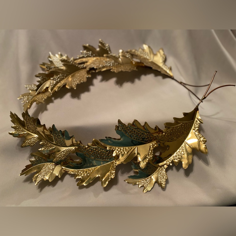 2 Vintage Home Interiors Metal Gold Tone Leaf Leaves Wall Hanging Art Decor Home - Picture 3 of 9